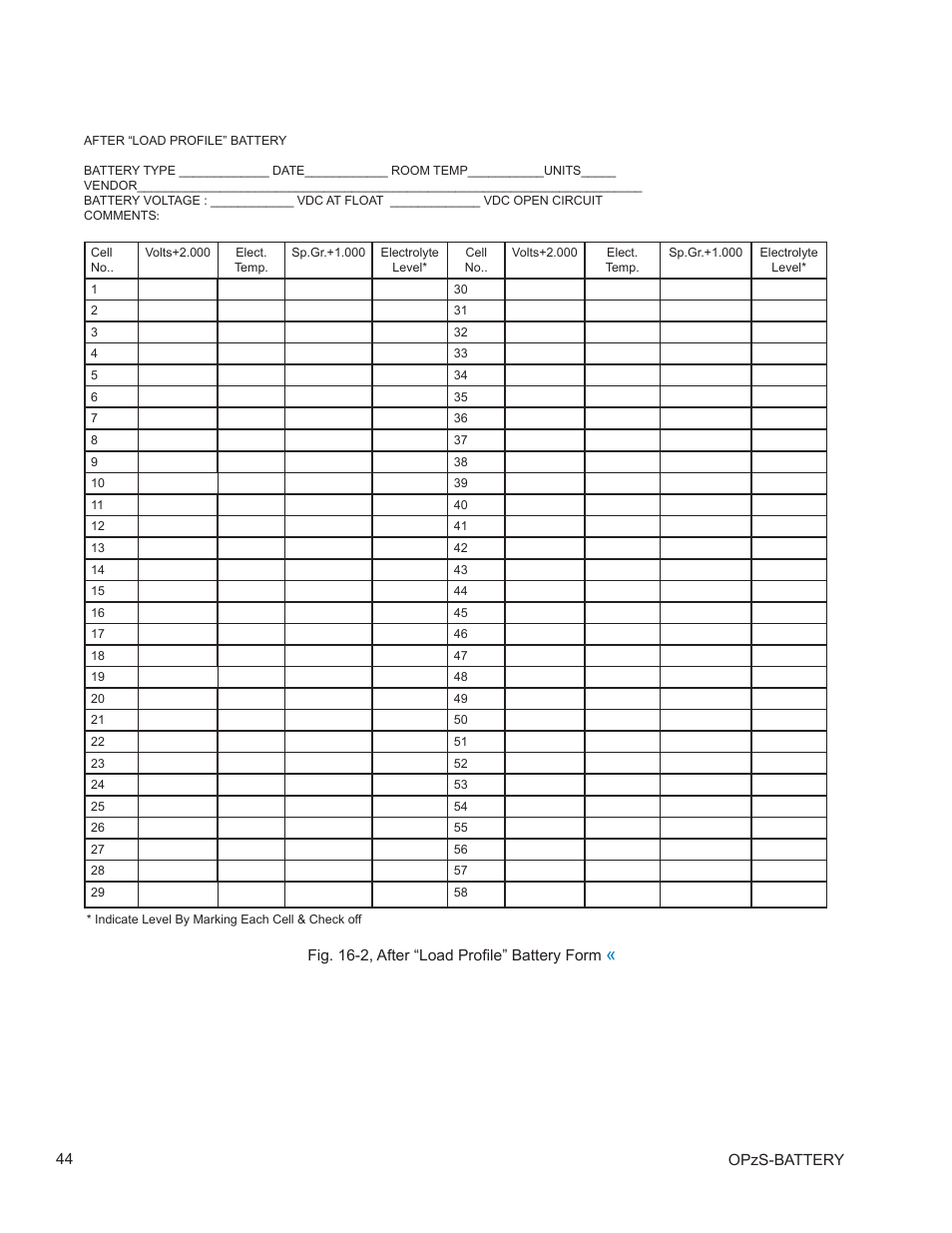 0 maintenance records, continued | Alpha Technologies AlphaCell OPzS User Manual | Page 44 / 46