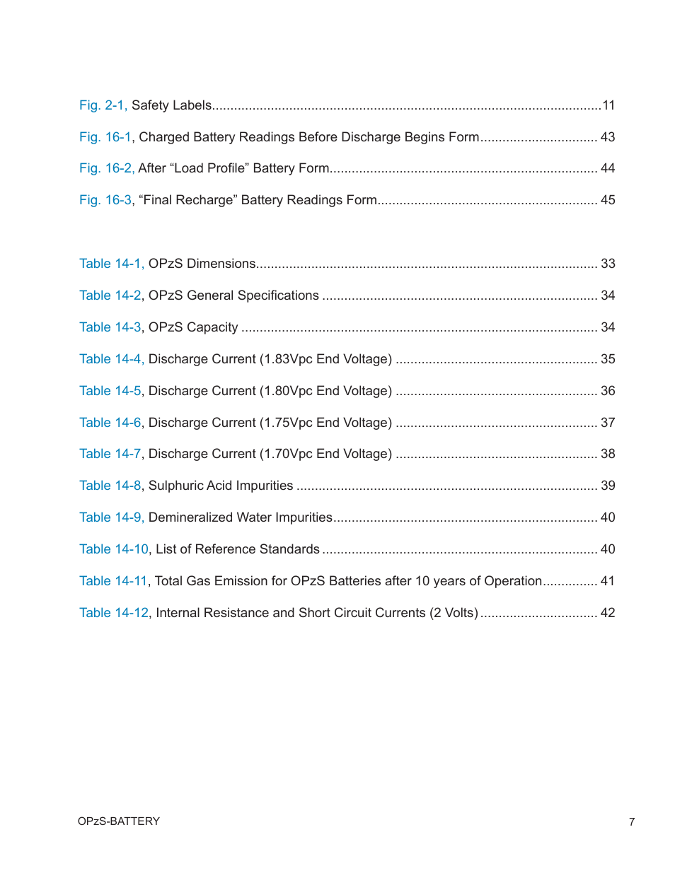 Figures and tables | Alpha Technologies AlphaCell OPzS User Manual | Page 7 / 46