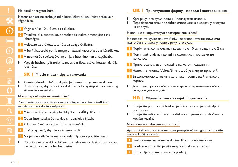 Philips HR2725 User Manual | Page 20 / 84