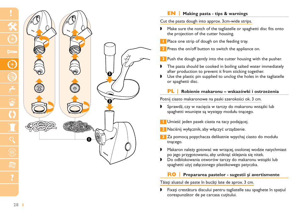 Philips HR2725 User Manual | Page 28 / 84