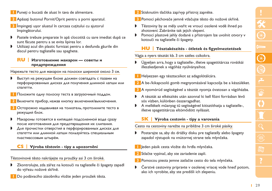 Philips HR2725 User Manual | Page 29 / 84