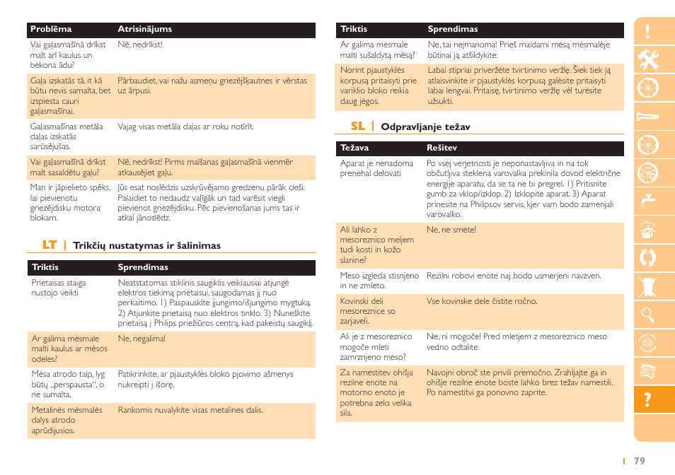 Philips HR2725 User Manual | Page 79 / 84