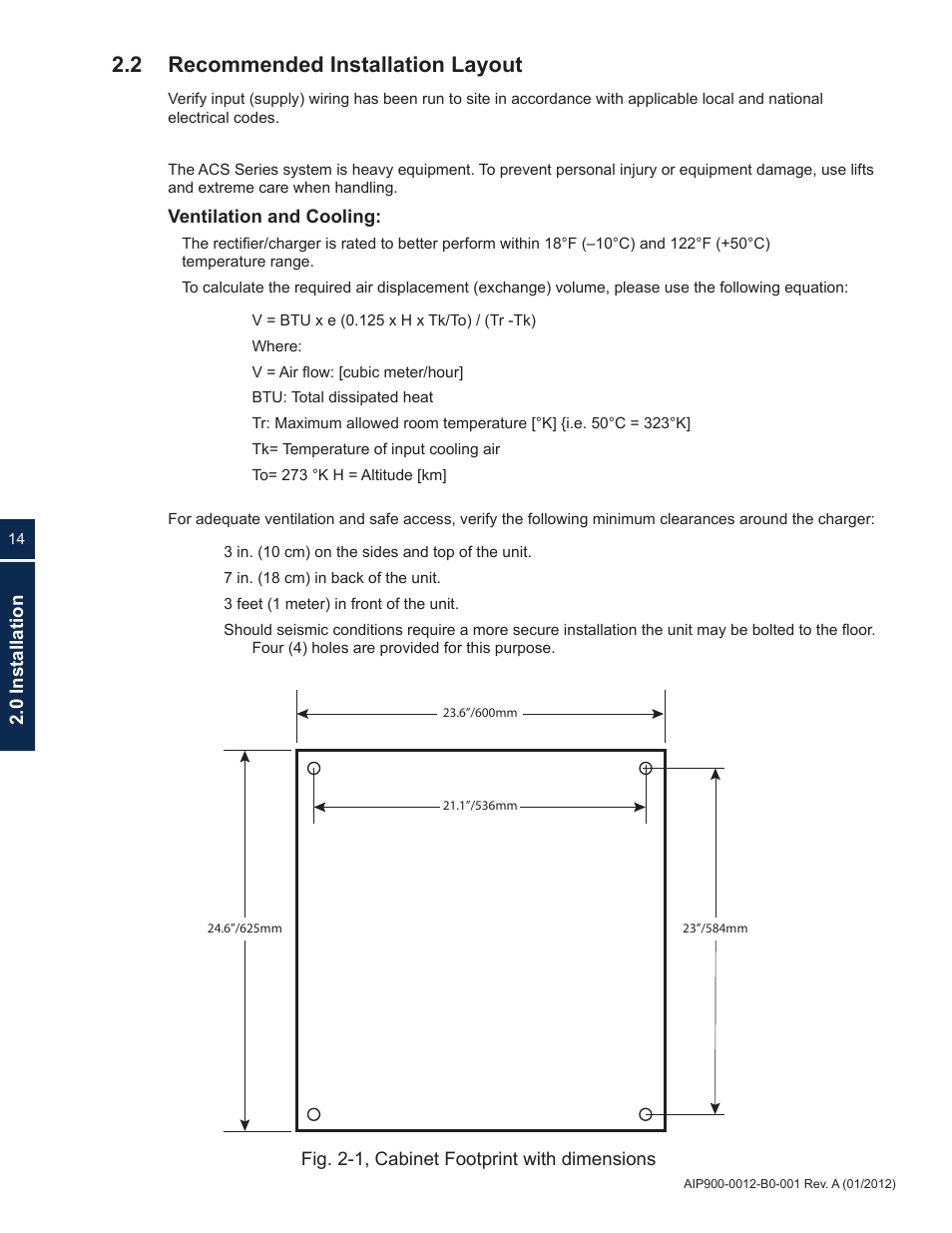 2 recommended installation layout | Alpha Technologies ACS HP Series User Manual | Page 14 / 24