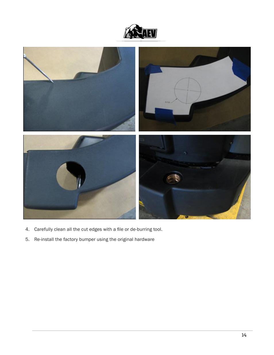 American Expedition Vehicles JK Rear Bumper/Tire Carrier User Manual | Page 16 / 19