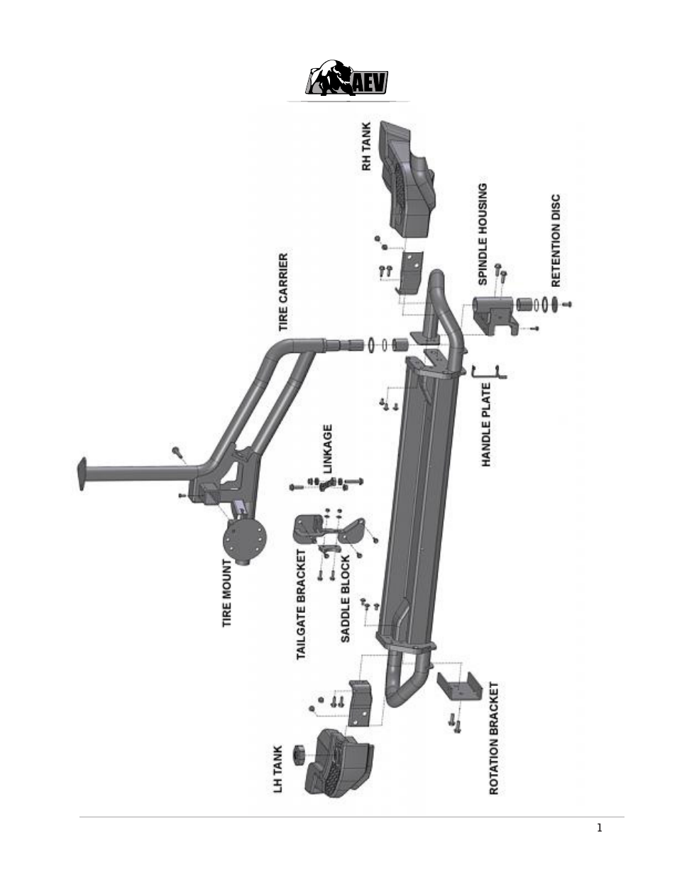 American Expedition Vehicles JK Rear Bumper/Tire Carrier User Manual | Page 3 / 19