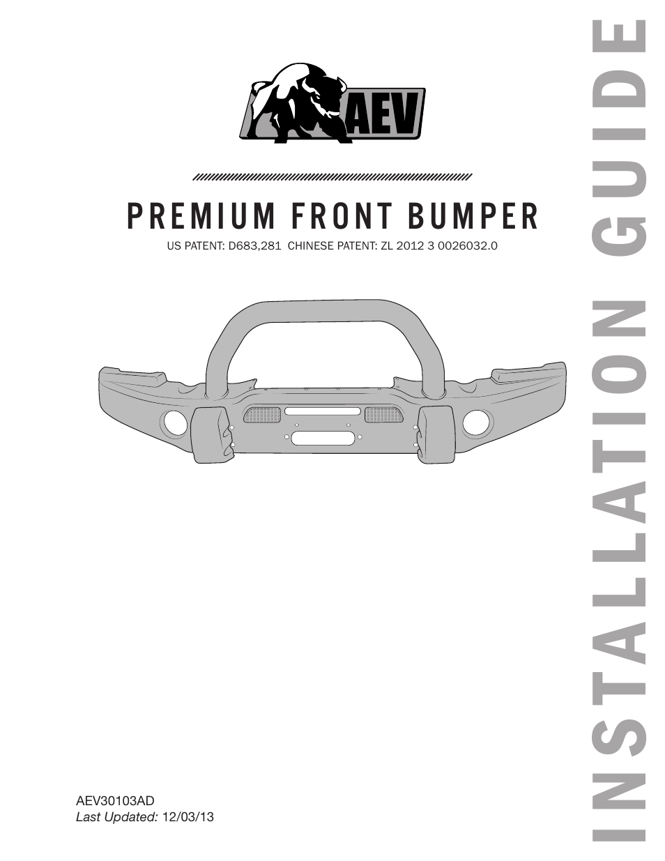 American Expedition Vehicles JK Premium Front Bumper User Manual | 10 pages