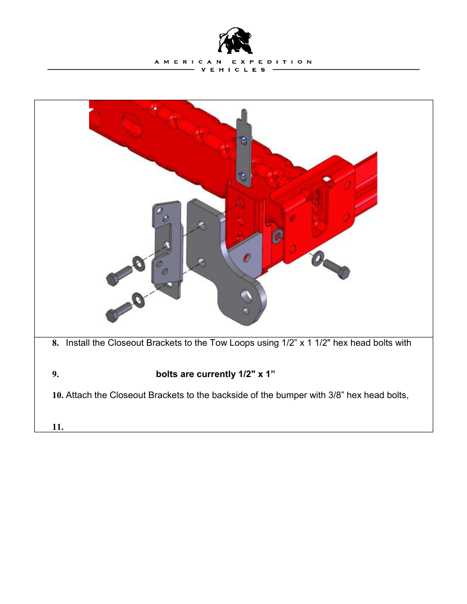 American Expedition Vehicles JK Replacement Tow Loops User Manual | Page 4 / 5
