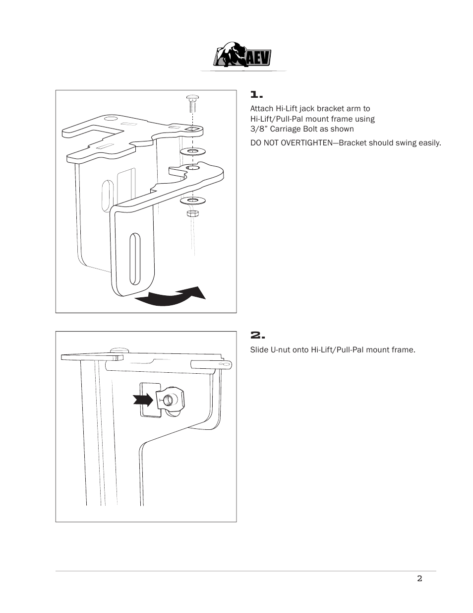 American Expedition Vehicles JK Hi-Lift/Pull-Pal Mount User Manual | Page 3 / 6