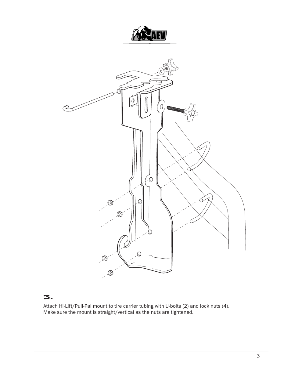 American Expedition Vehicles JK Hi-Lift/Pull-Pal Mount User Manual | Page 4 / 6