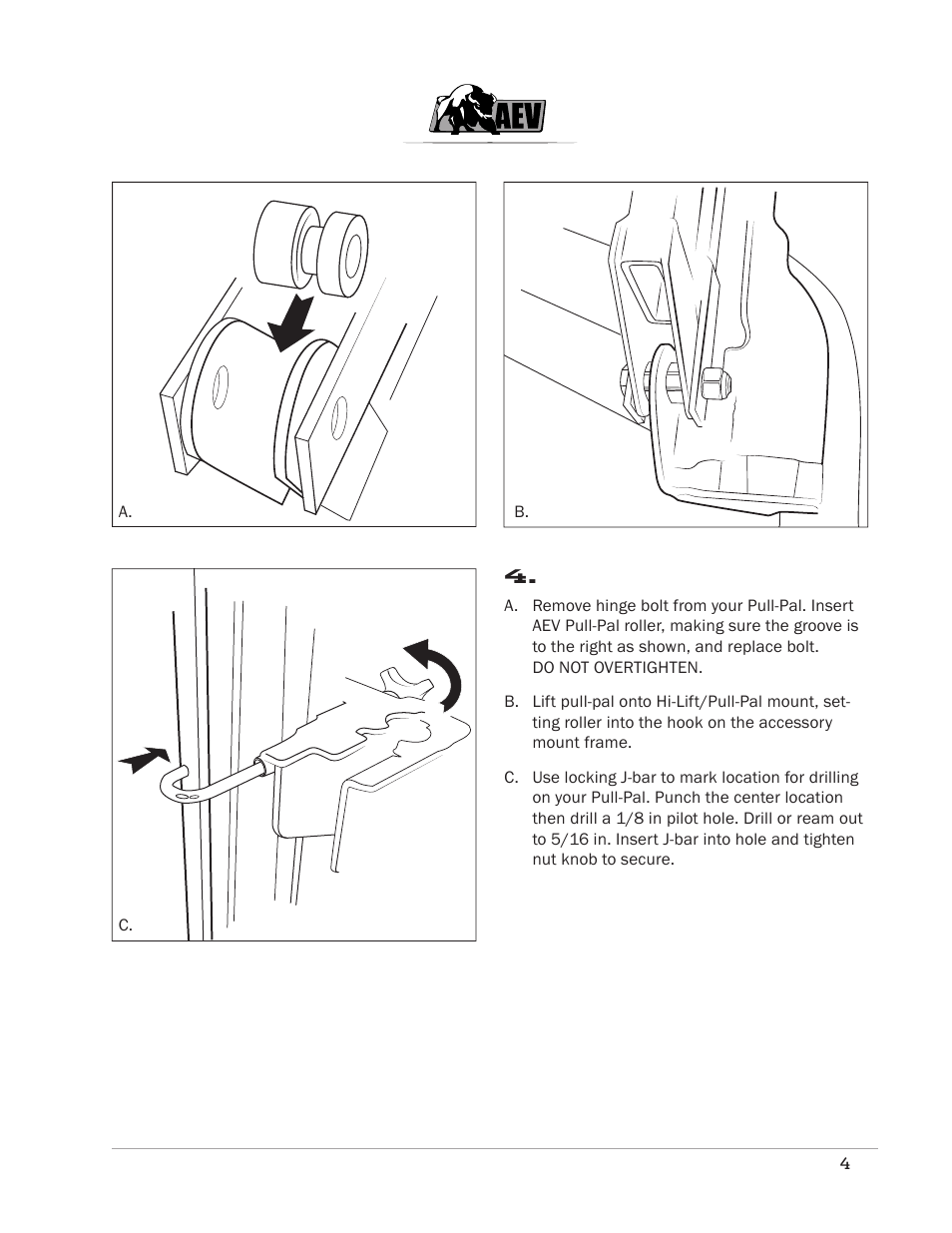 American Expedition Vehicles JK Hi-Lift/Pull-Pal Mount User Manual | Page 5 / 6