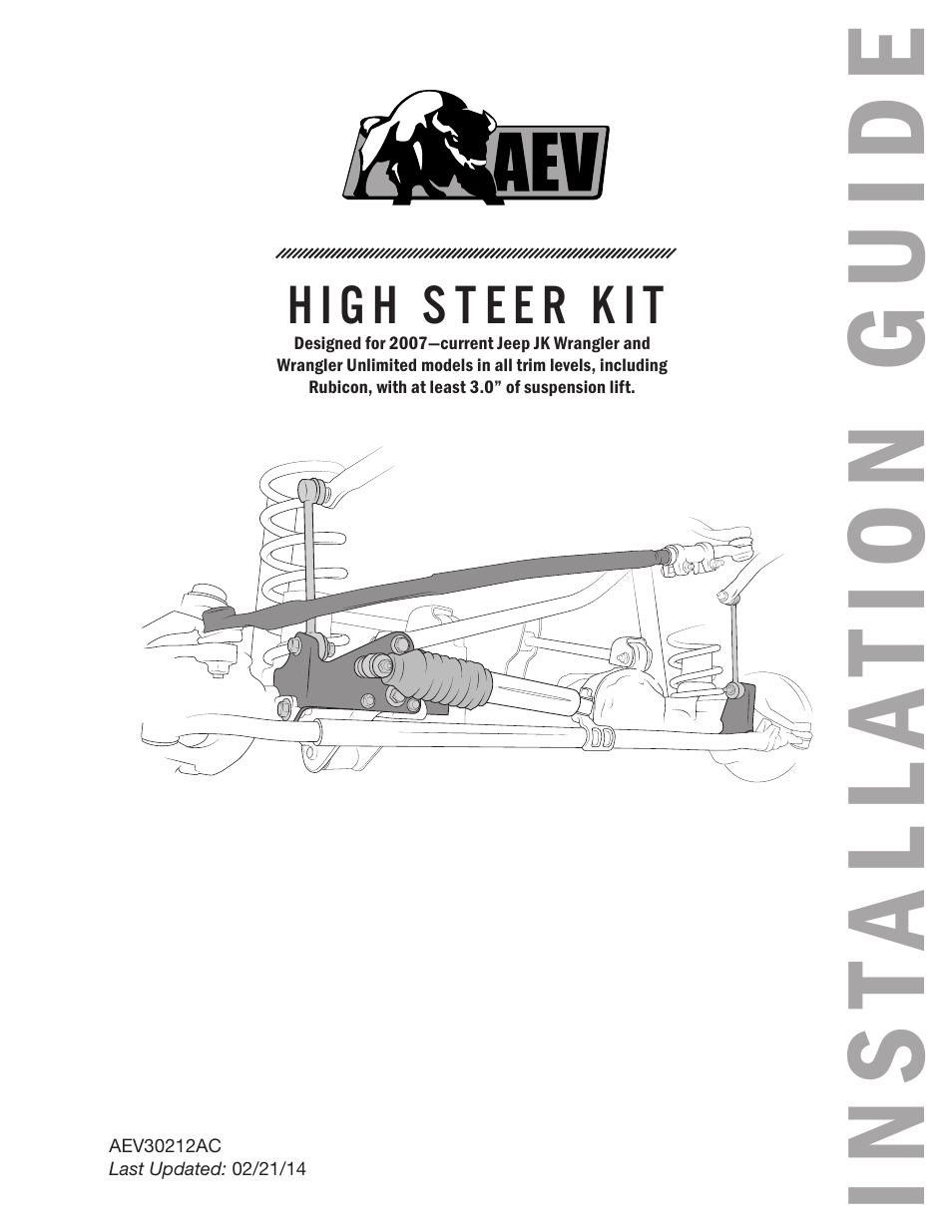 American Expedition Vehicles JK High Steer Kit User Manual | 9 pages