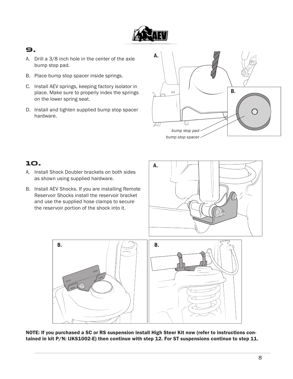 American Expedition Vehicles 3.5— 4.5 Dualsport suspension User Manual | Page 10 / 12