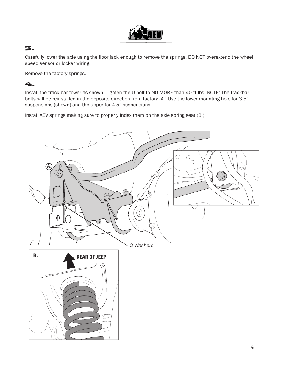 American Expedition Vehicles 3.5— 4.5 Dualsport suspension User Manual | Page 6 / 12