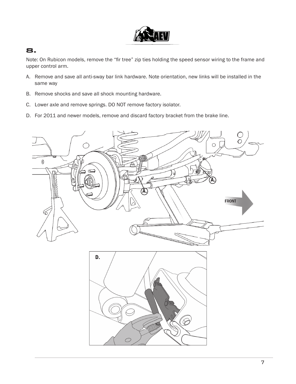 American Expedition Vehicles 3.5— 4.5 Dualsport suspension User Manual | Page 9 / 12