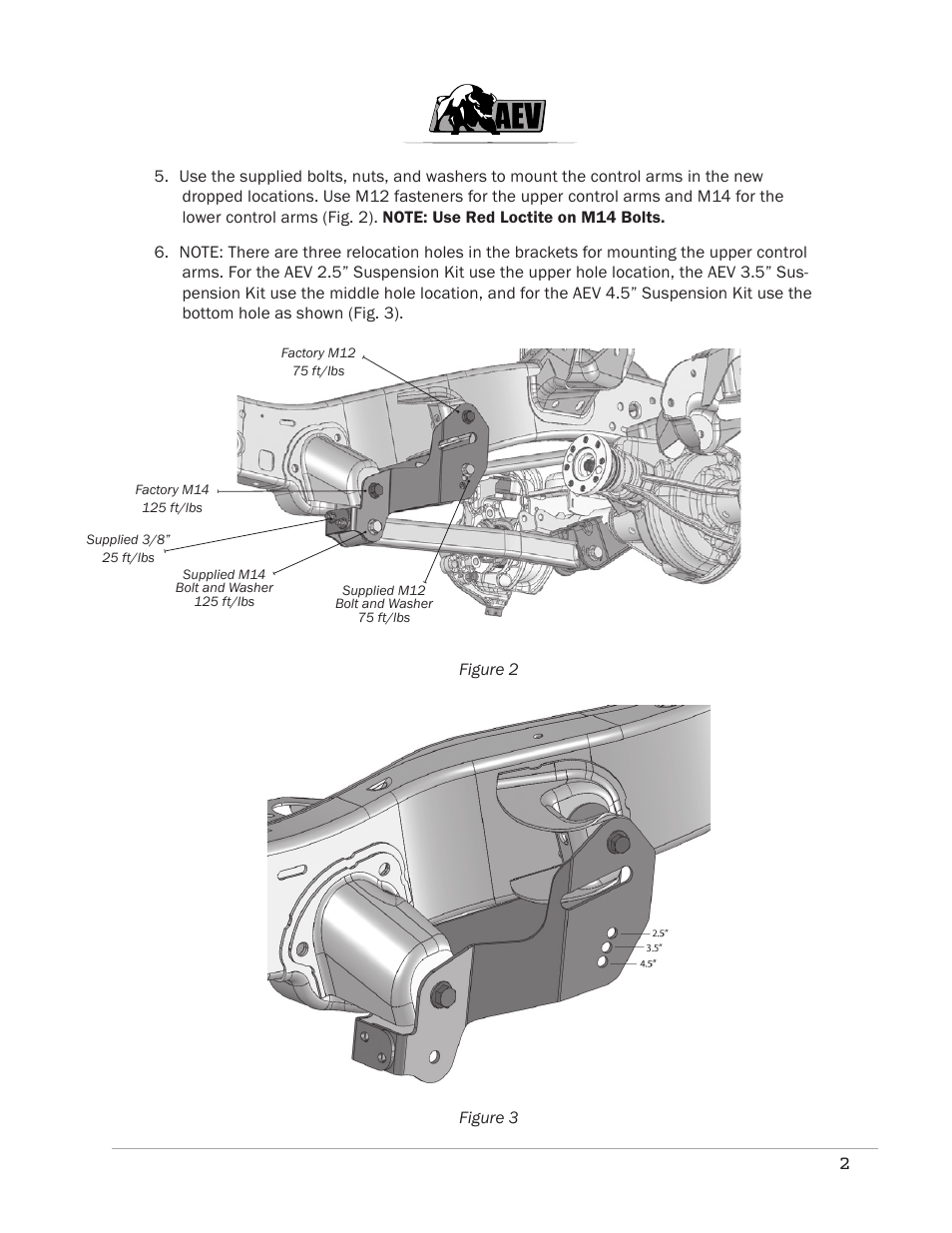 American Expedition Vehicles JK Geometry Correction Front Control Arm Drop Brackets User Manual | Page 4 / 5