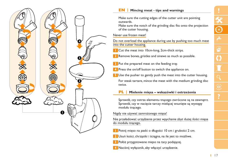 Philips HR2724 User Manual | Page 17 / 52