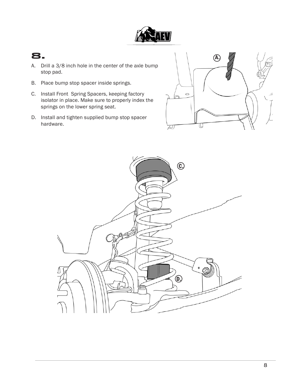 American Expedition Vehicles JK 2.0 Spacer Suspension User Manual | Page 10 / 13