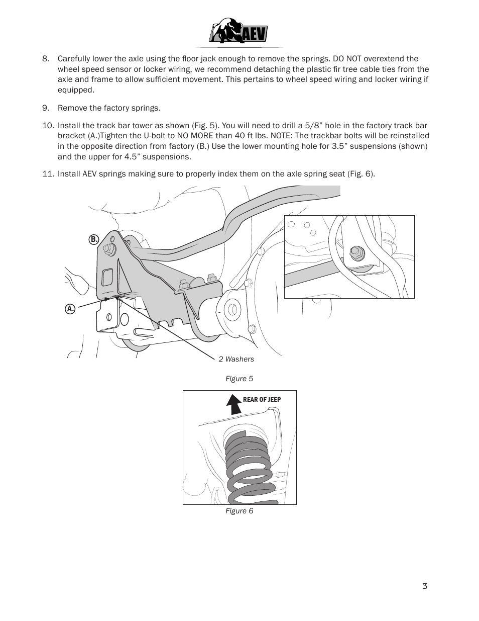 American Expedition Vehicles JK DualSport RS Suspension 3.5/4.5 User Manual | Page 5 / 17