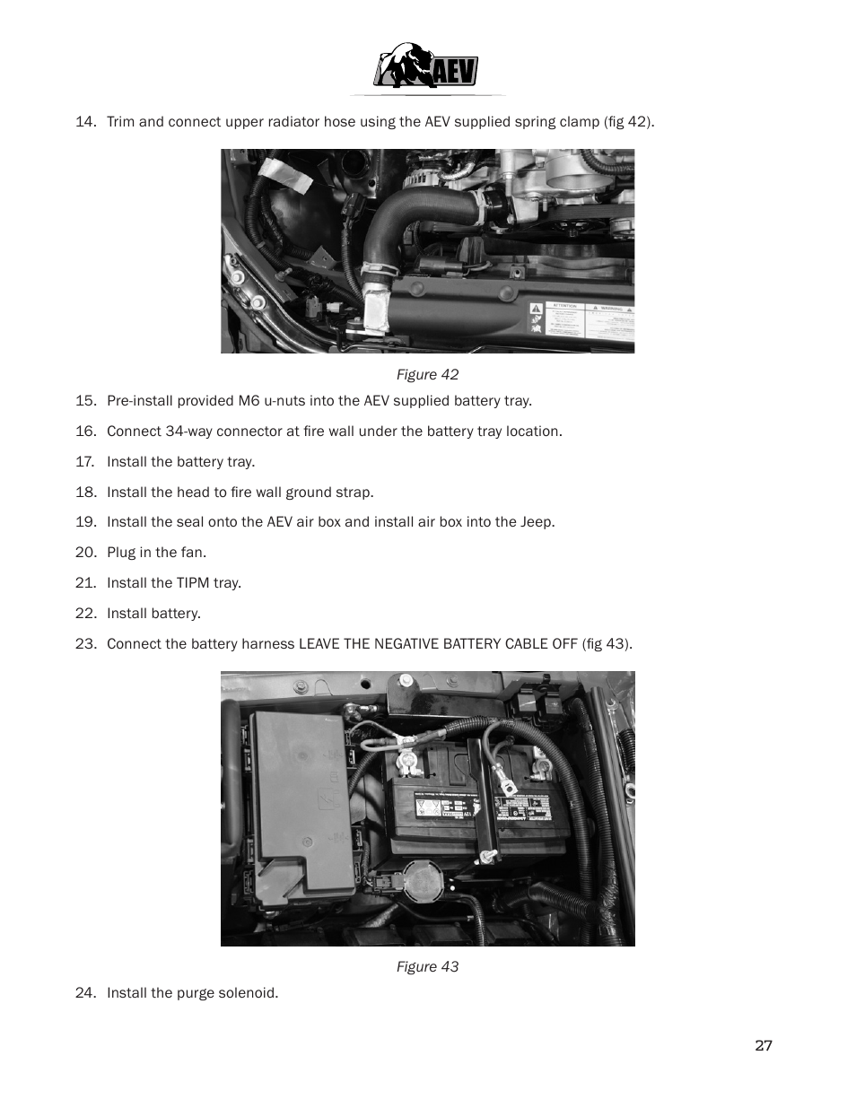 American Expedition Vehicles JK HEMI Builder Kit - Installation Guide for 12+ JK Wrangler User Manual | Page 29 / 37