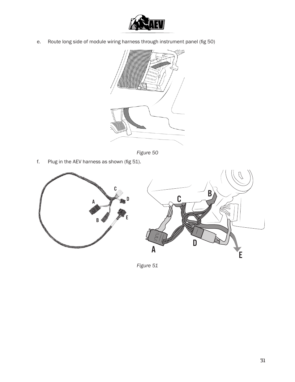 Ac d b e | American Expedition Vehicles JK HEMI Builder Kit - Installation Guide for 12+ JK Wrangler User Manual | Page 33 / 37