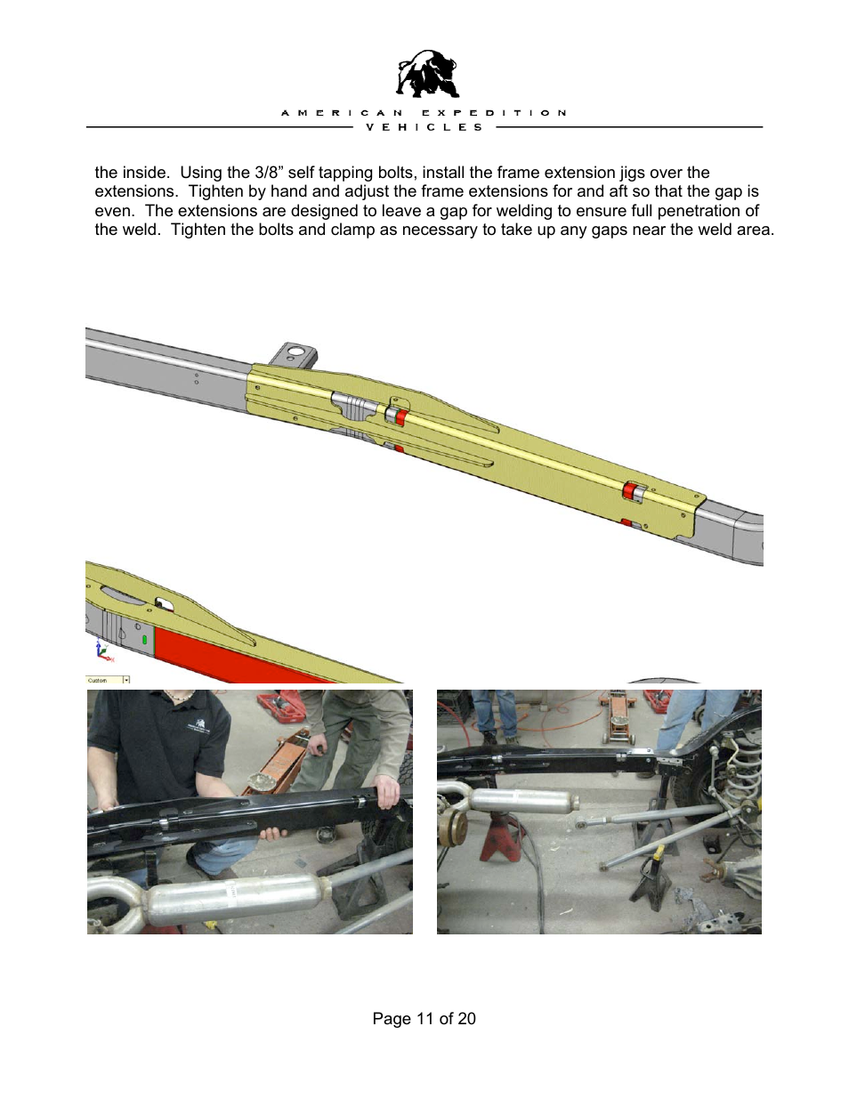American Expedition Vehicles Brute Frame User Manual | Page 11 / 20