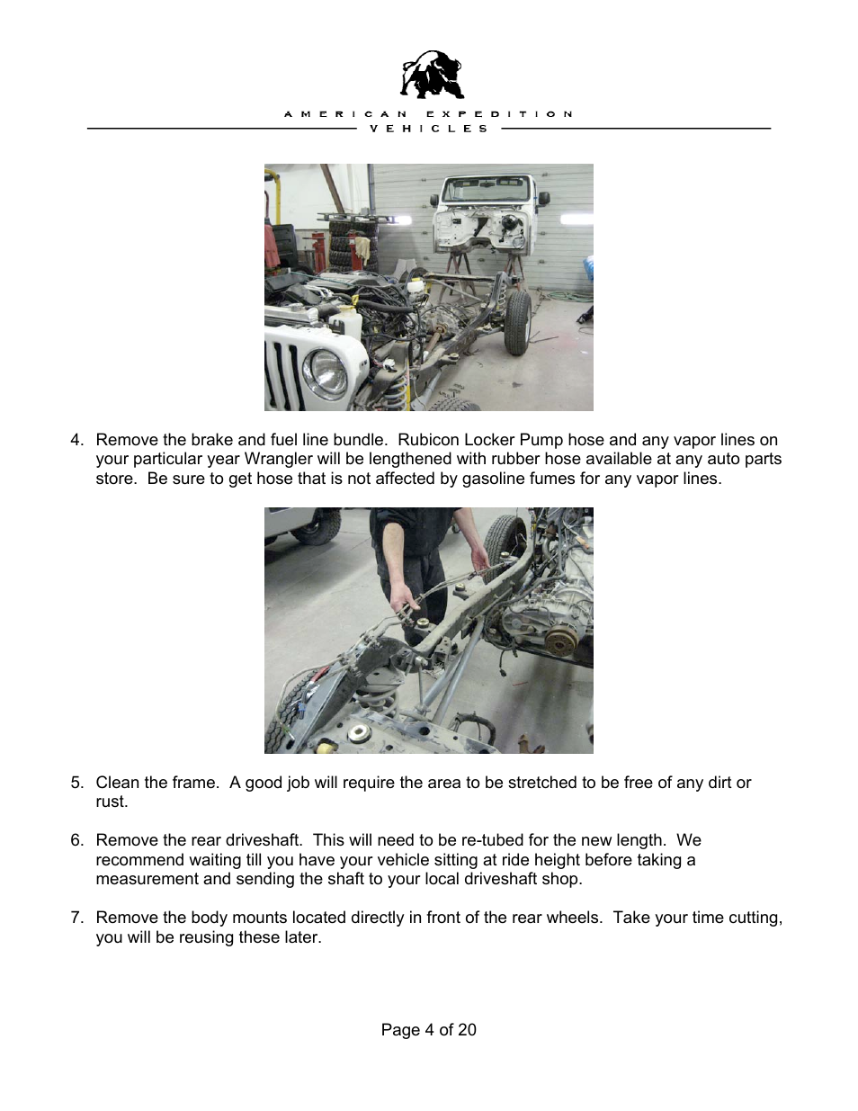 American Expedition Vehicles Brute Frame User Manual | Page 4 / 20