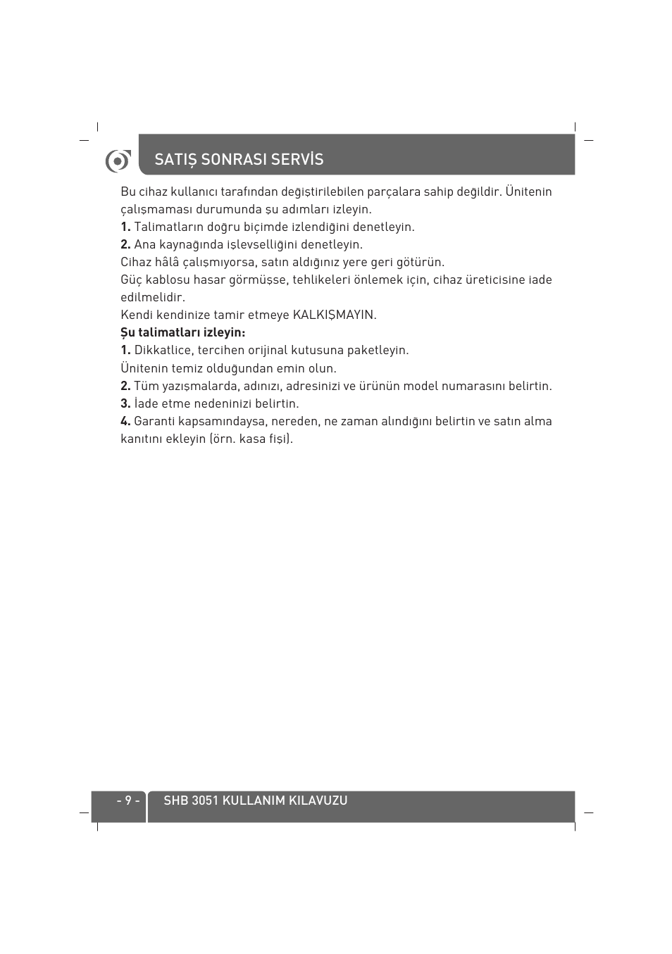 SINBO SHB-3051 User Manual | Page 10 / 52