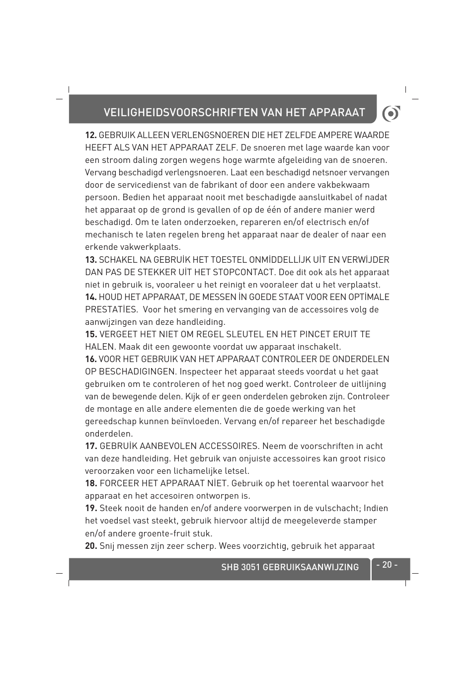 SINBO SHB-3051 User Manual | Page 21 / 52