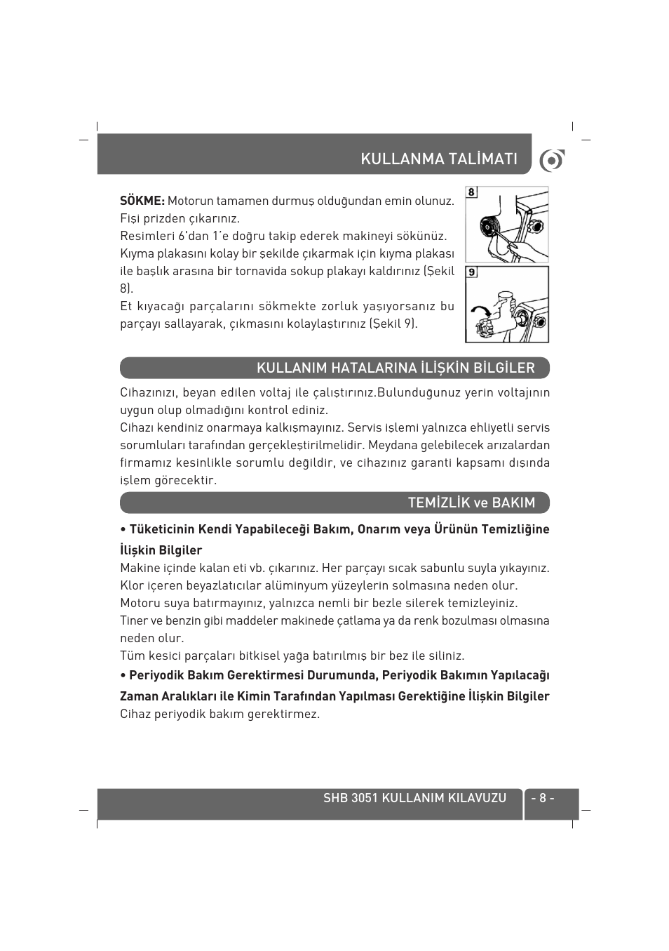 SINBO SHB-3051 User Manual | Page 9 / 52