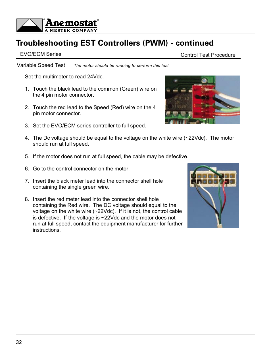 Troubleshooting est controllers (pwm) - continued | Anemostat EST User Manual | Page 32 / 34