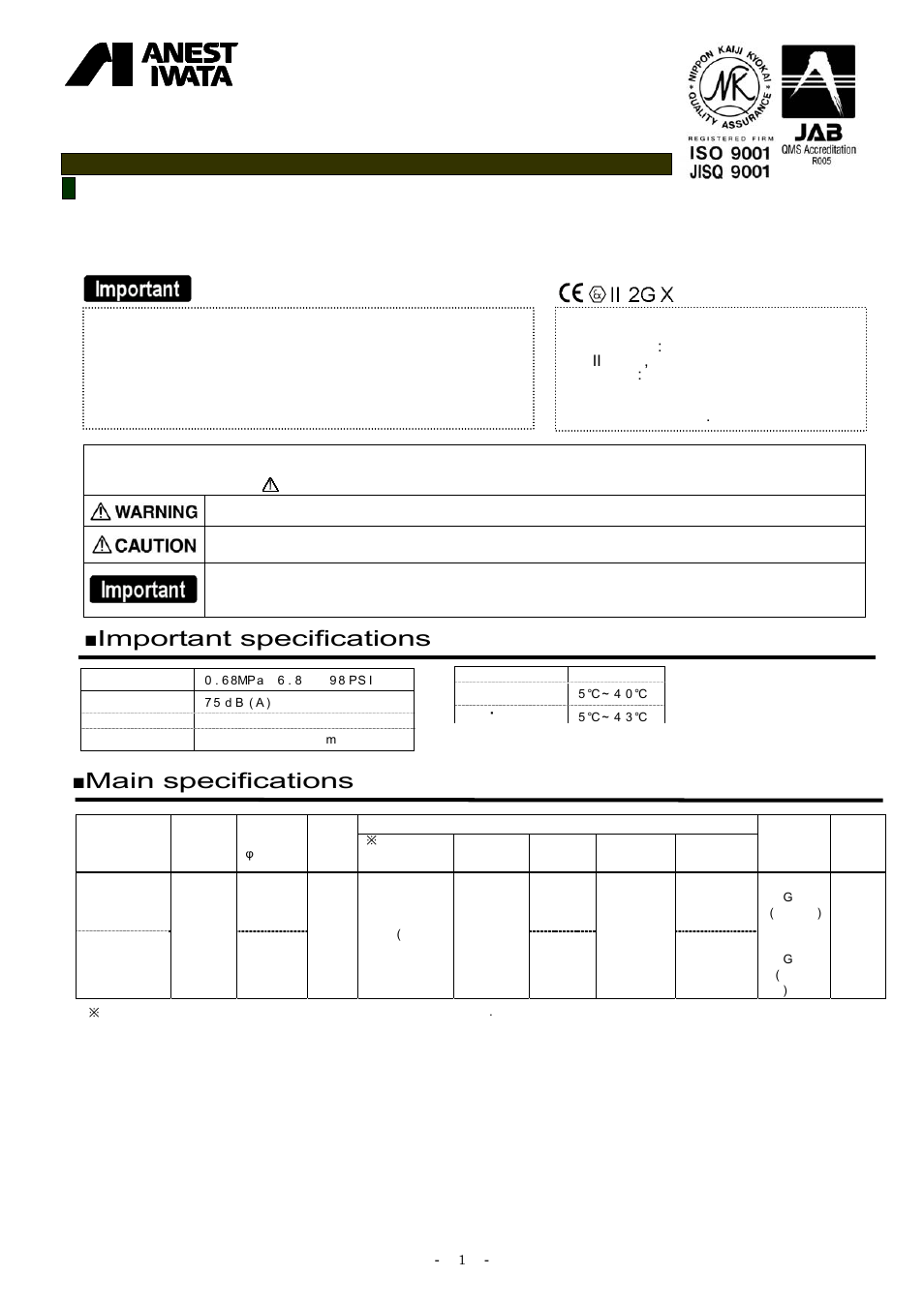 Anest Iwata LPH101-LVP User Manual | 4 pages
