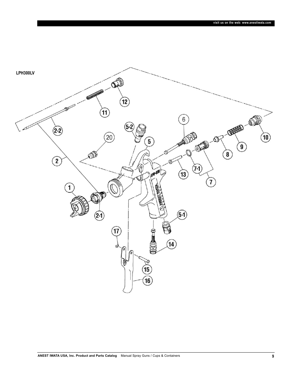 Anest Iwata Manual Spray Guns_Cups & Containers User Manual | Page 11 / 48