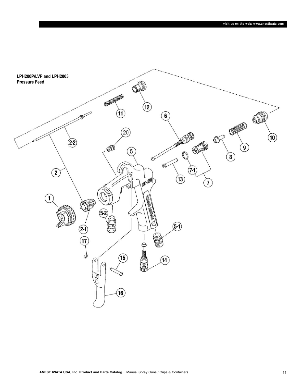 Anest Iwata Manual Spray Guns_Cups & Containers User Manual | Page 13 / 48
