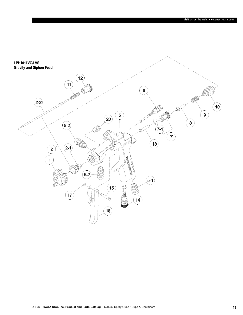 Anest Iwata Manual Spray Guns_Cups & Containers User Manual | Page 15 / 48
