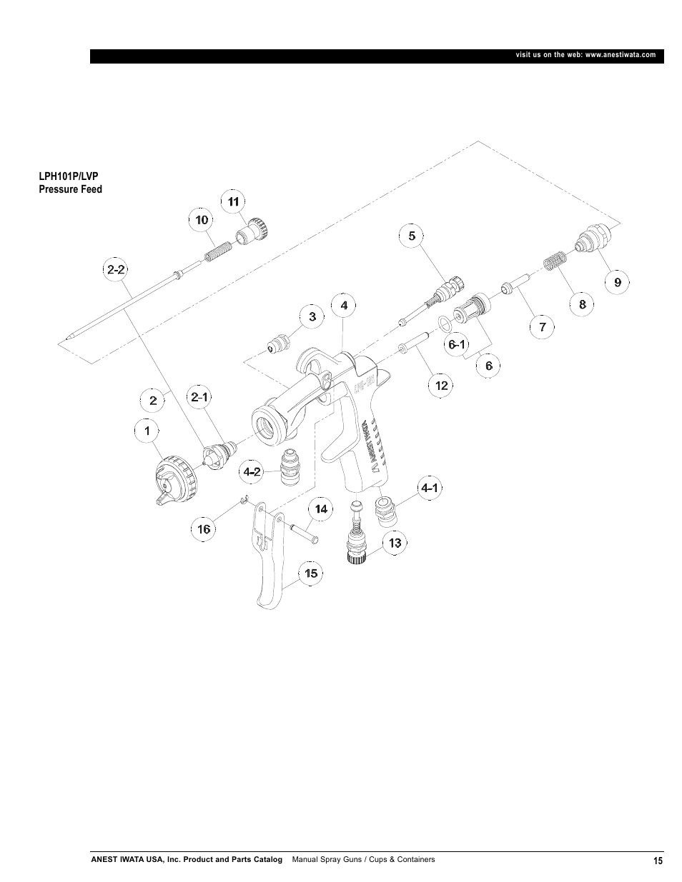 Anest Iwata Manual Spray Guns_Cups & Containers User Manual | Page 17 / 48