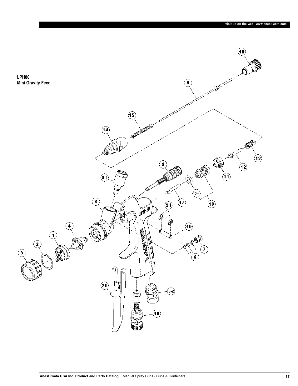 Anest Iwata Manual Spray Guns_Cups & Containers User Manual | Page 19 / 48