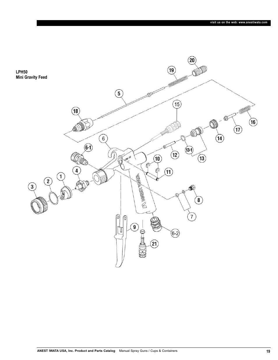 Anest Iwata Manual Spray Guns_Cups & Containers User Manual | Page 21 / 48