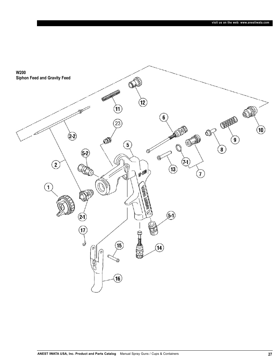 Anest Iwata Manual Spray Guns_Cups & Containers User Manual | Page 29 / 48