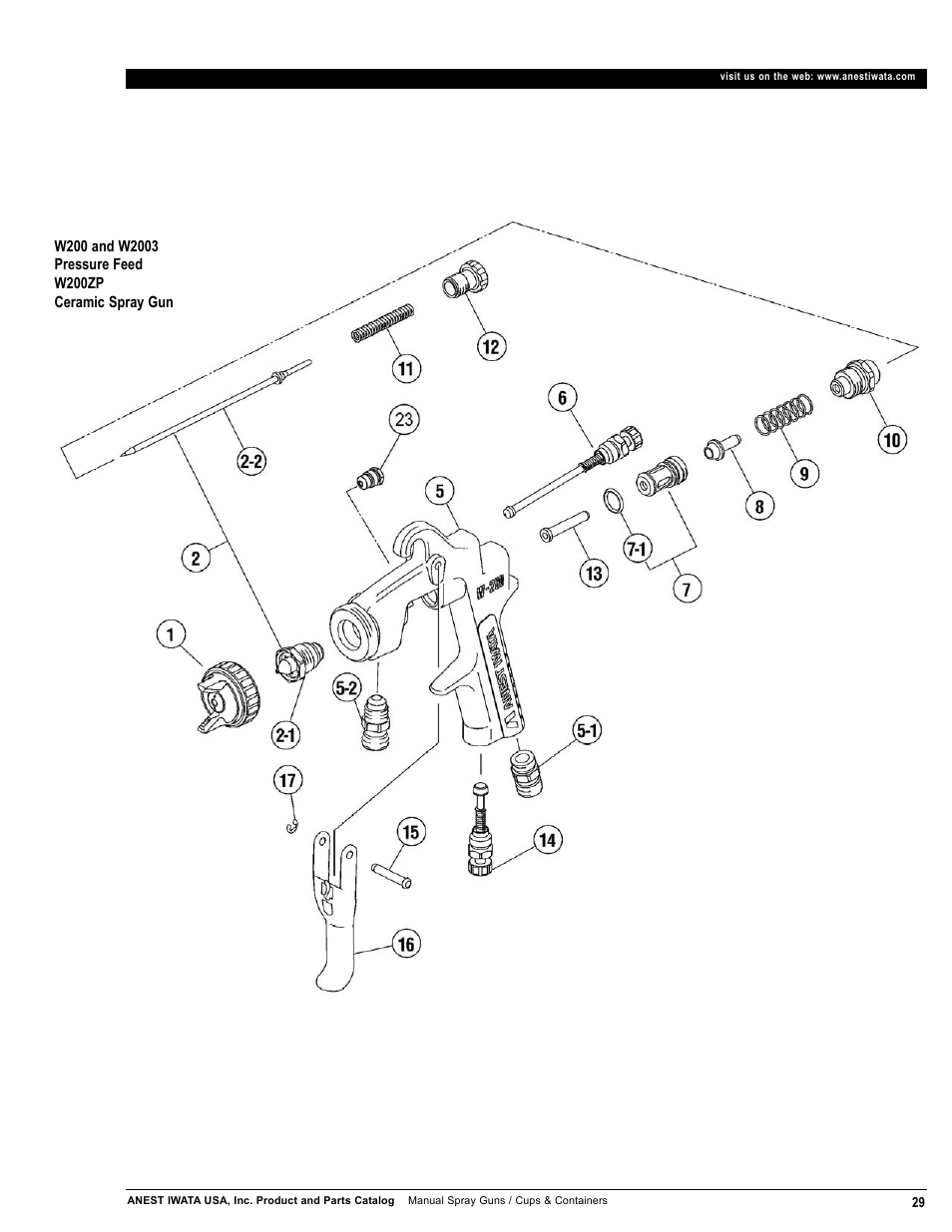 Anest Iwata Manual Spray Guns_Cups & Containers User Manual | Page 31 / 48