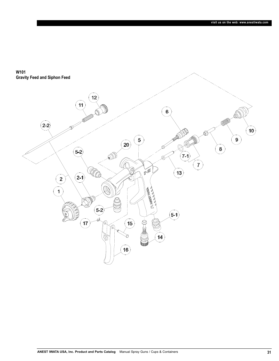 Anest Iwata Manual Spray Guns_Cups & Containers User Manual | Page 33 / 48