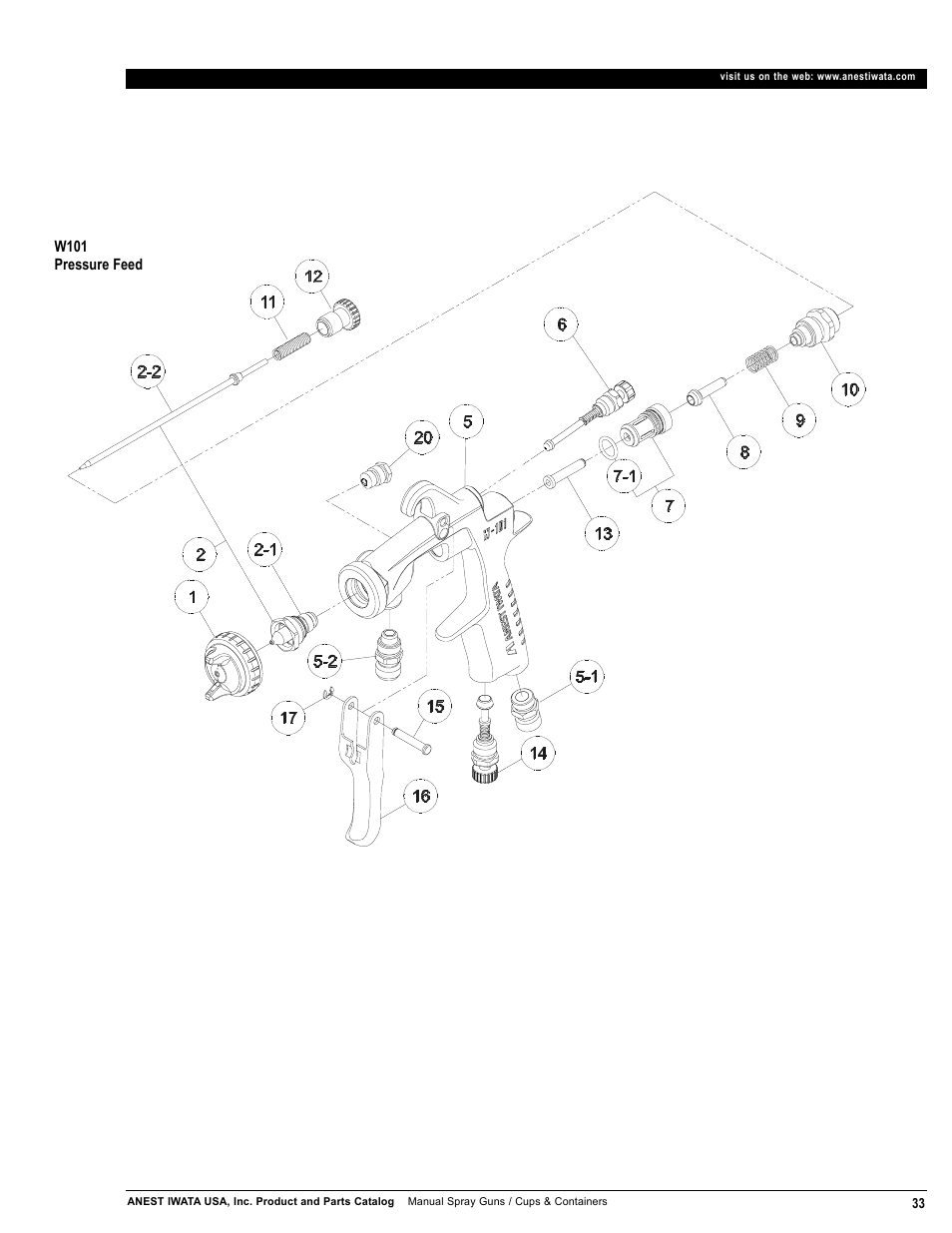 Anest Iwata Manual Spray Guns_Cups & Containers User Manual | Page 35 / 48