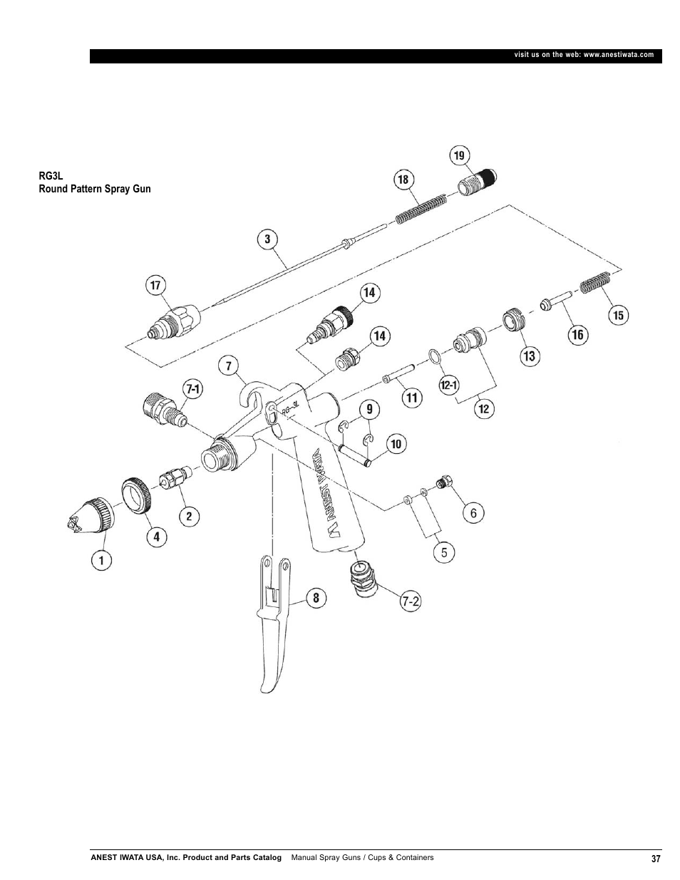 Anest Iwata Manual Spray Guns_Cups & Containers User Manual | Page 39 / 48