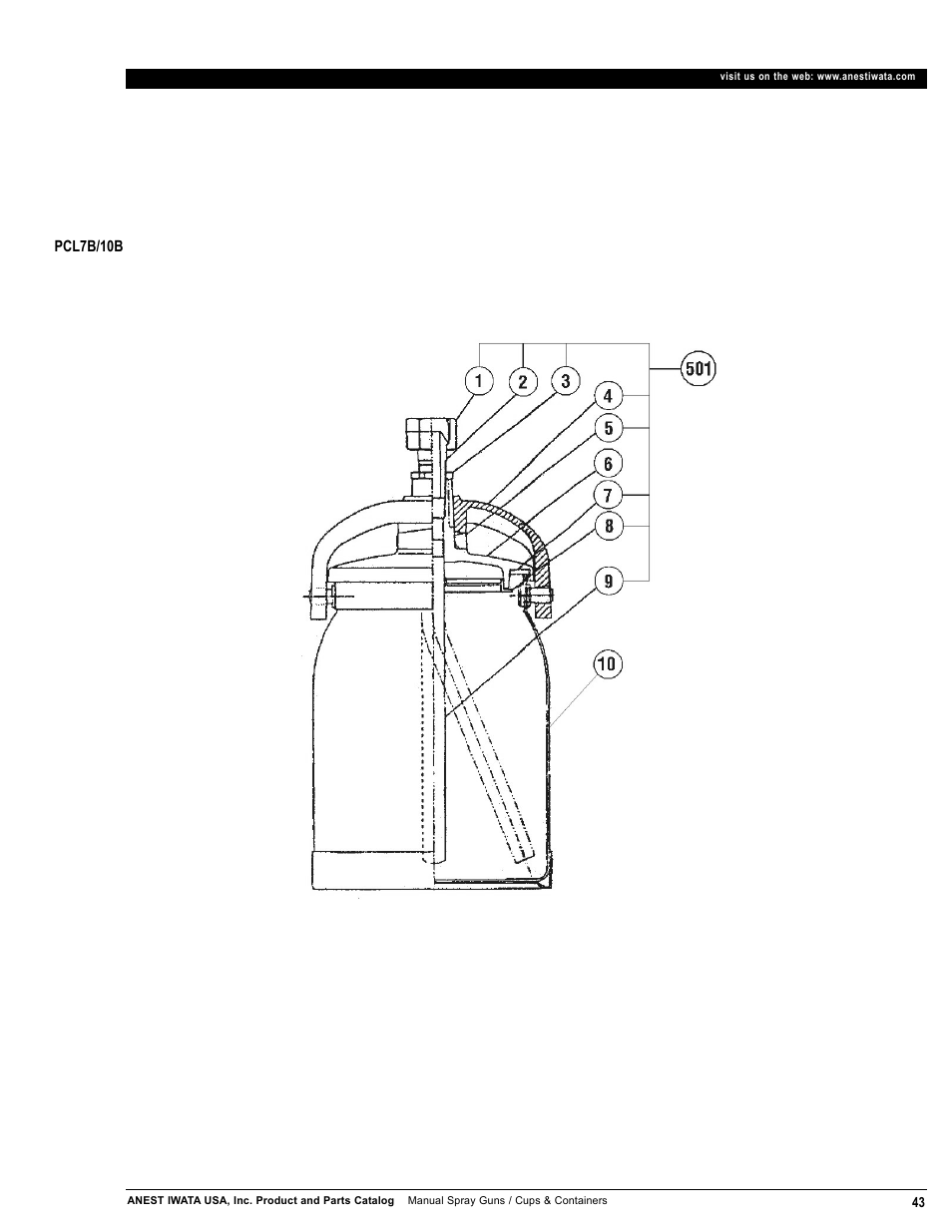Anest Iwata Manual Spray Guns_Cups & Containers User Manual | Page 45 / 48
