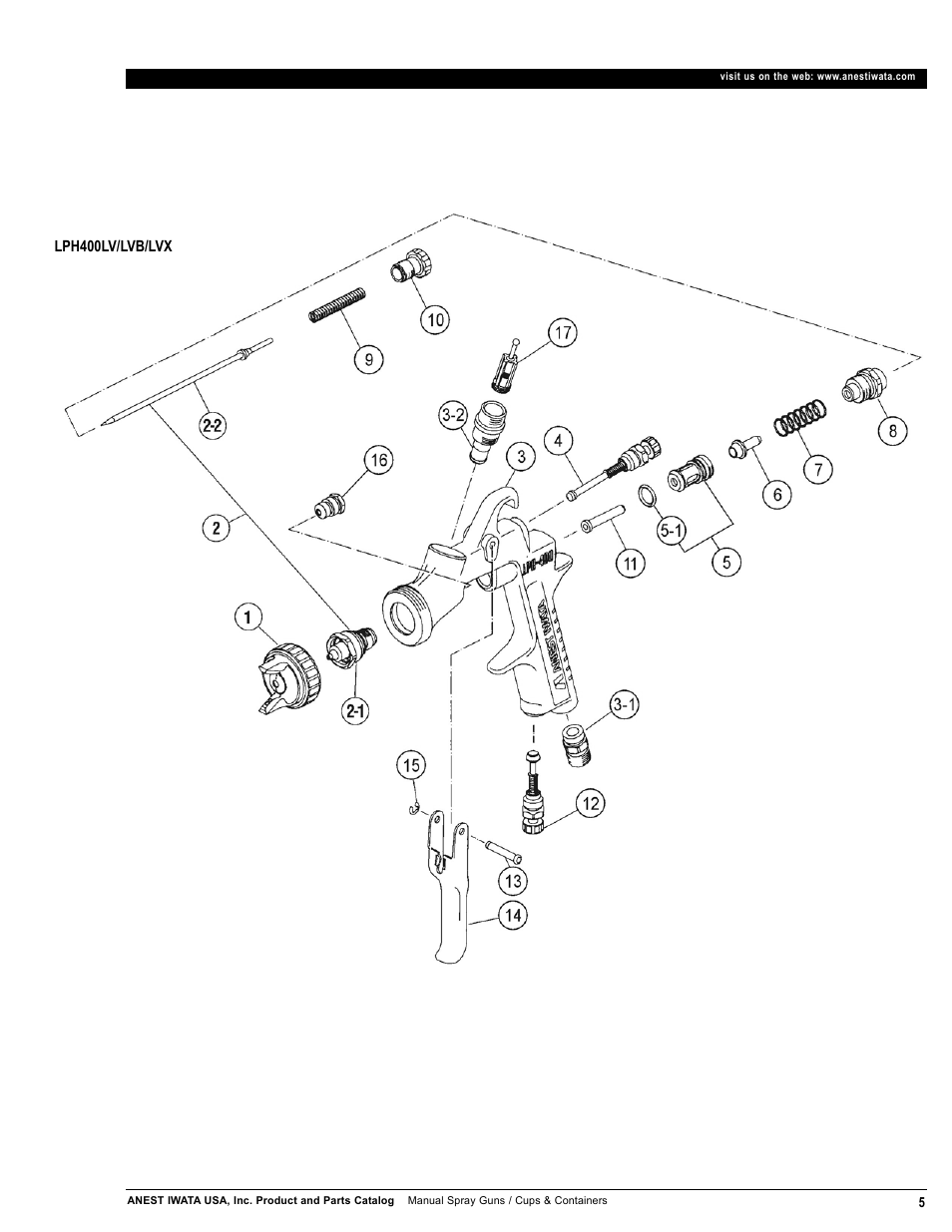 Anest Iwata Manual Spray Guns_Cups & Containers User Manual | Page 7 / 48