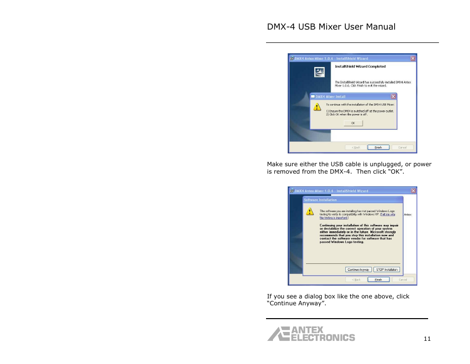 Dmx-4 usb mixer user manual | Antex Electronics DMX-4 USB Recording Mixer User Manual | Page 13 / 36