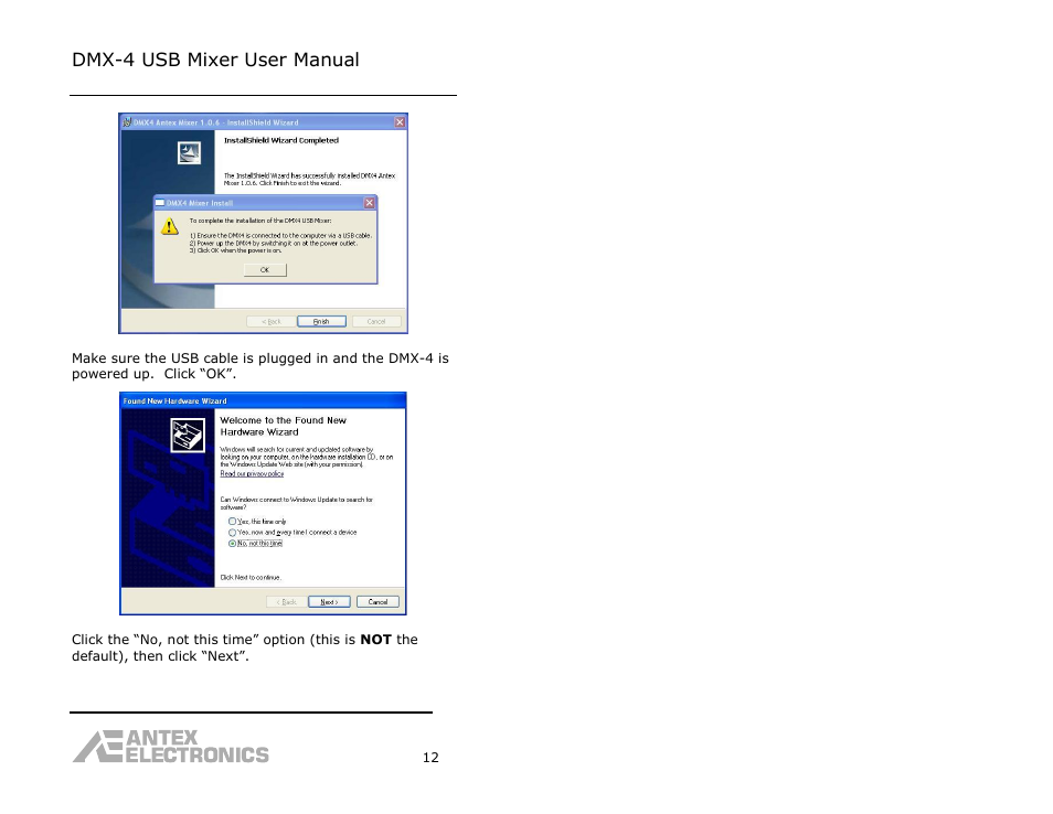 Dmx-4 usb mixer user manual | Antex Electronics DMX-4 USB Recording Mixer User Manual | Page 14 / 36