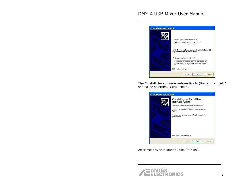 Dmx-4 usb mixer user manual | Antex Electronics DMX-4 USB Recording Mixer User Manual | Page 15 / 36