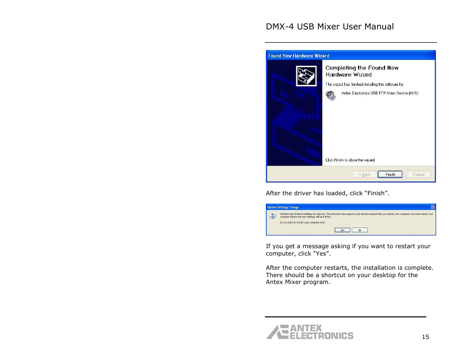 Dmx-4 usb mixer user manual | Antex Electronics DMX-4 USB Recording Mixer User Manual | Page 17 / 36