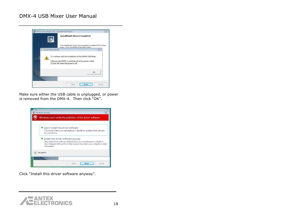 Dmx-4 usb mixer user manual | Antex Electronics DMX-4 USB Recording Mixer User Manual | Page 20 / 36