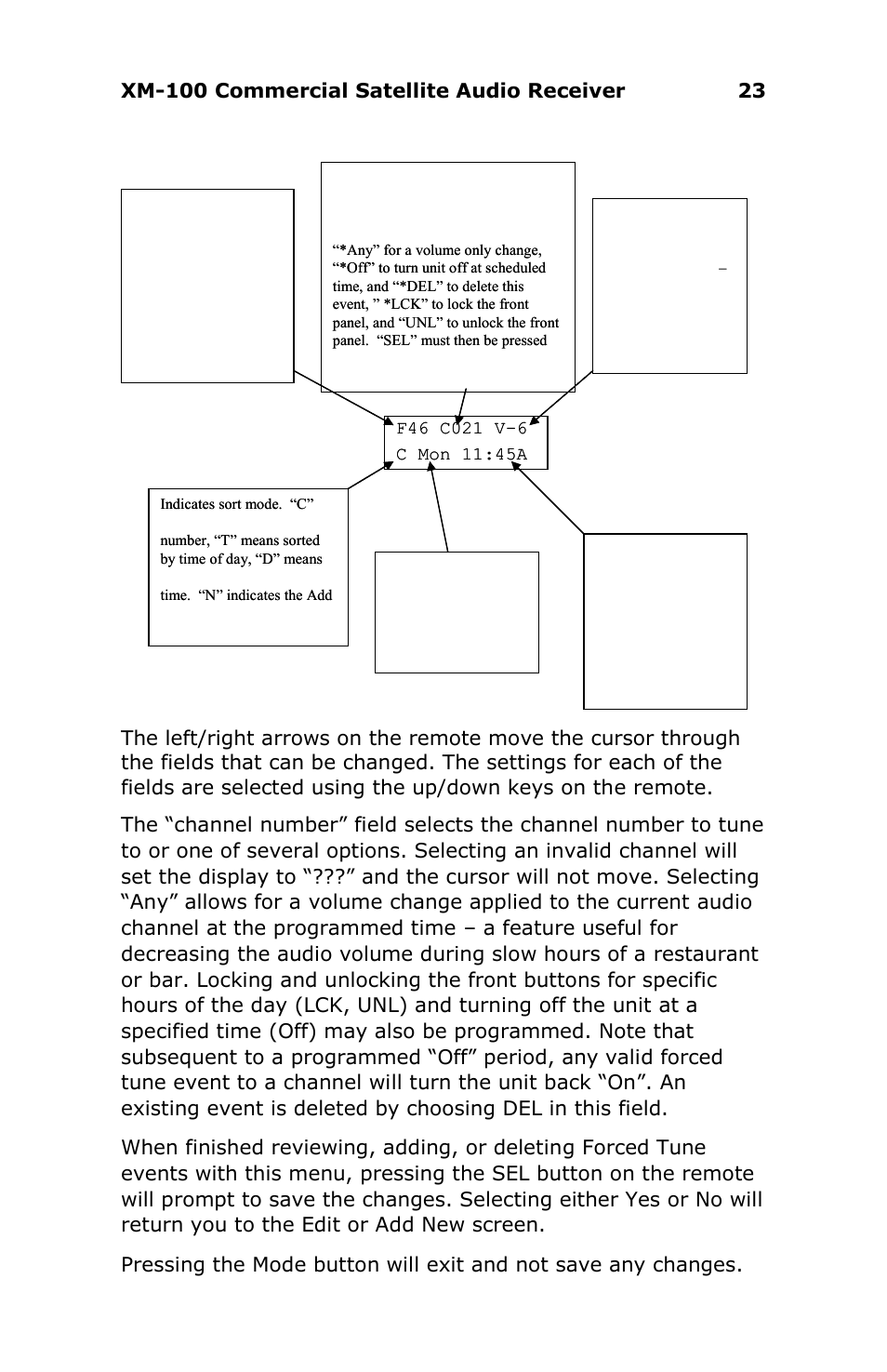 Antex Electronics XM-100 Commercial XM Satellite Radio User Manual | Page 23 / 27
